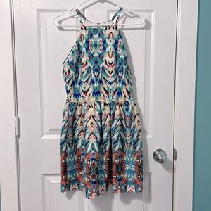 Patterned multi color dress